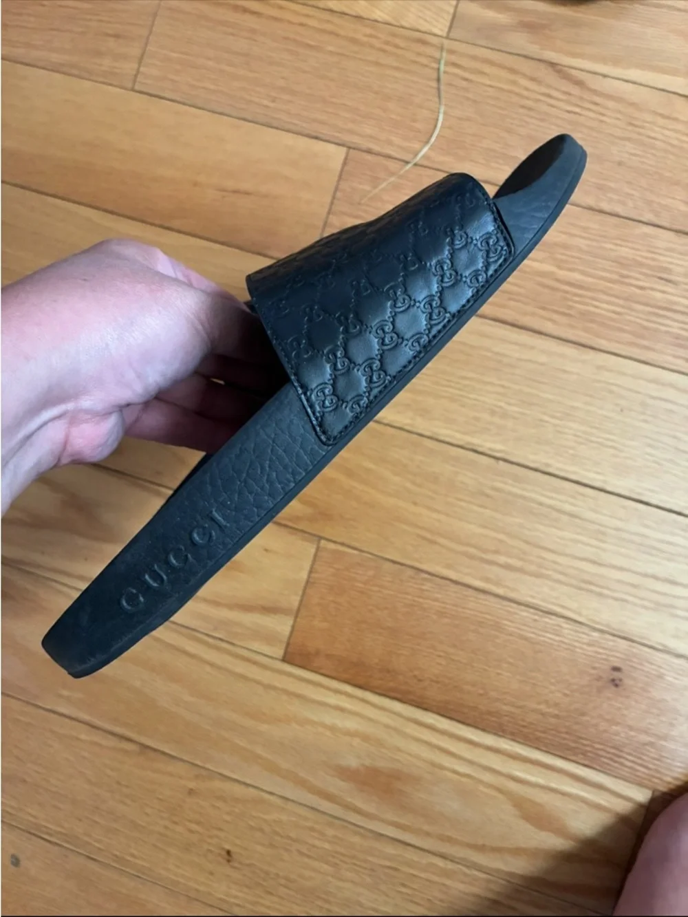 Gucci black leather